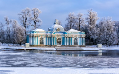 Wall Mural - Grotto pavilion in Catherine park in winter, Tsarskoe Selo, St. Petersburg, Russia