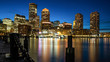 Boston Harbor at night, BOSTON, MA