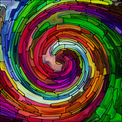 Wall Mural - Evolving Spiral Color