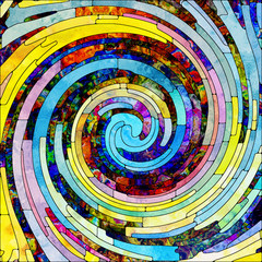 Wall Mural - Illusions of Spiral Color