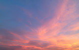 Fototapeta Zachód słońca - Beautiful pastel cloudy sunset