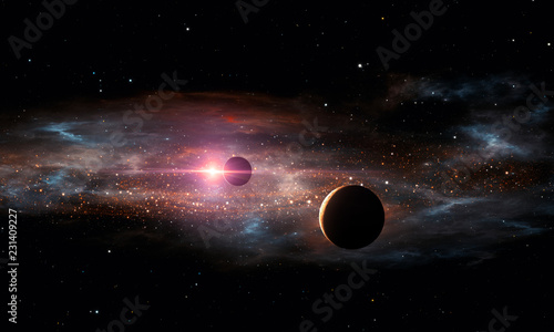 Cuadros en Lienzo Extrasolar planets. Outer space