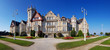 Panoramic view of the Royal Palace of the Magdalena in Santander, Spain