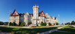 Panoramic view of the Royal Palace of the Magdalena in Santander, Spain
