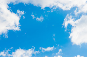 Wall Mural - clouds and blue sky on a sunny day