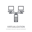 virtualization icon. Trendy virtualization logo concept on white background from Internet Security and Networking collection