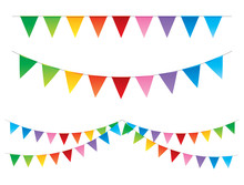 Party Background With Flags, Vector