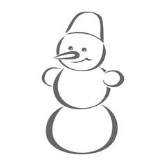 Wall Mural - Snowman. Vector icon.