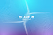 © BAIVECTOR - Quantum computer technology concept. Deep learning artificial intelligence. Big data algorithms visualization for business, science, technology. Waves flow, dots, lines. Quantum vector illustration