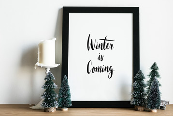 Poster - Winter season typography design mockup