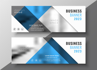 Wall Mural - business blue flyer banner template design