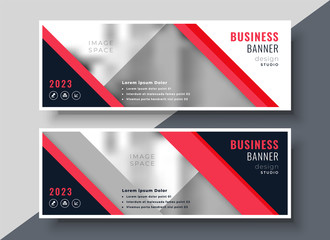 Wall Mural - red theme business banner or presentation template design