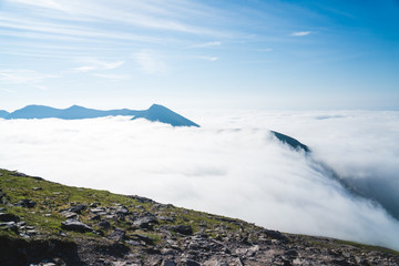 Wall Mural - Irish mountains view from Carrauntoohil in summer