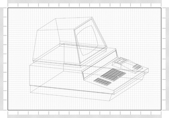 Retro Computer Architect blueprint 