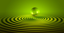 Green Water Ripple With Droplet Digital Graphic