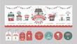 Christmas gift tags and stickers set