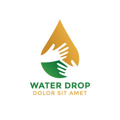 Water drop graphic design template vector illustration