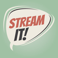 stream it retro speech balloon