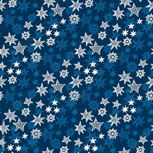 star and snowflakes seamles...