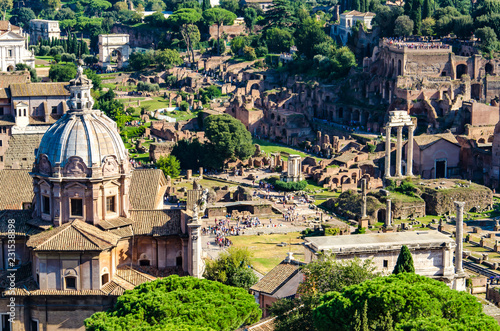 Plakat Forum Romanum w Rzymie, Włochy