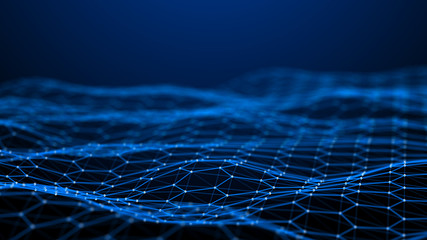 Wall Mural - blockchain technology background. abstract technology background. network connection. big data visua