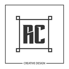 Initial Letter RC Logo Template Design Vector Illustration