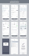 Wireframe kit for mobile phone. Mobile App UI, UX design. New ecommerce: store, cart, order, checkout, payment method, delivery method and success screens.