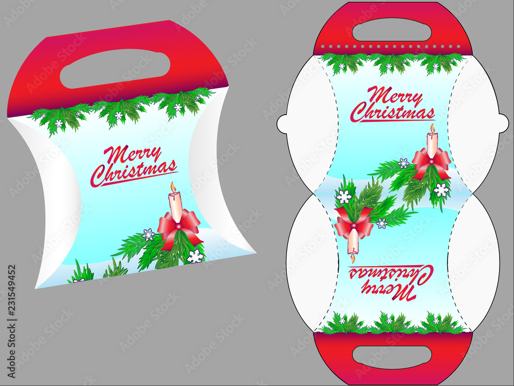 gift-box-gift-box-template-for-sweets-or-other-christmas-gifts-christmas-design-bonbonniere-template-for-creativity-and-children-s-creativity-diy-box-stock-vector-adobe-stock for Christmas Gift Box Template Free Printable Gift box. Gift box template for sweets or other christmas gifts. Christmas design bonbonniere. Template for creativity and children's creativity. DIY box. Stock Vector | Adobe Stock for Christmas Gift Box Template Free Printable