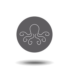 Wall Mural - Octopus linear icon. Octopus concept stroke symbol design. Thin graphic elements vector illustration, outline pattern on a white background, eps 10.