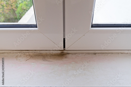 Black Mold On White Window Sill Poor Ventilation Humidity Black Mold On White Window Sill Poor Ventilation Humidity Condensation Is Cause Fungus In Home