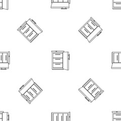 Poster - Refrigerator pattern seamless vector repeat geometric for any web design