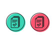 Handout line icon. Documents example sign. Positive and negative circle buttons concept. Good or bad symbols. Handout Vector