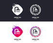 © blankstock - Logotype concept. Shower sign icon. Douche with water drops symbol. Logo design. Colorful buttons with icons. Vector
