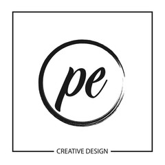 Initial Letter PE Logo Template Design Vector Illustration