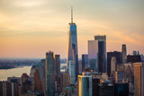 Fototapeta  - Lower Manhattan and Financial District skyline view