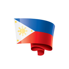 Philippines flag, vector illustration on a white background