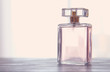 Image of elegant perfume bottle. back light photo. vintage filtered image.