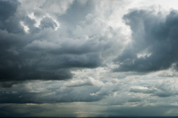 Wall Mural - dark sky and black clouds, dramatic storm clouds