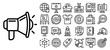 © nsit0108 - Brand icon set. Outline set of brand vector icons for web design isolated on white background