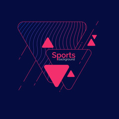 Wall Mural - abstract geometric background. sports poster with the flat figures.