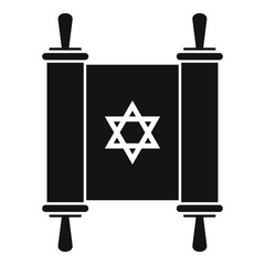 Wall Mural - torah papyrus icon. simple illustration of torah papyrus vector icon for web design isolated on whit