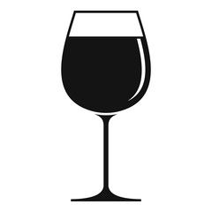 Sticker - Wine glass icon. Simple illustration of wine glass vector icon for web design isolated on white background