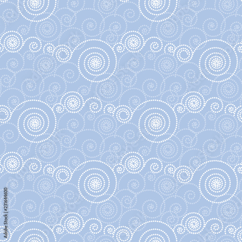 Abstract decorative dot cloud seamless pattern.
