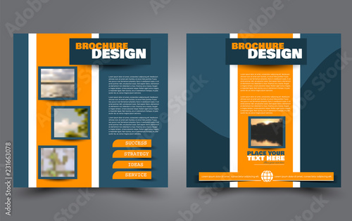 Square Flyer Template Simple Brochure Design Poster For Business