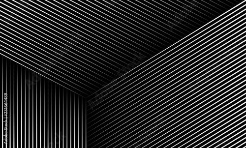 Vector Illustration of the pattern of white lines on black background. EPS10.