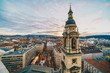 Sunset in Budapest from St Stephen Basilica tower