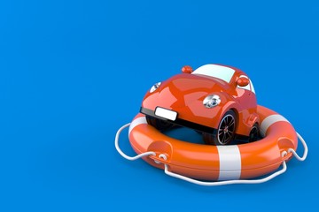 Canvas Print - Car with life buoy