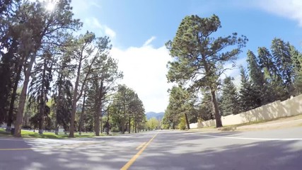 Aufkleber - Colorado Springs, Colorado, USA-October 6, 2018 - Driving through upscale residential neighborhood of Colorado Springs in Autumn.