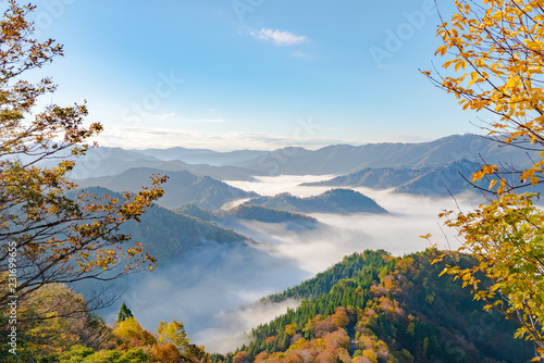 おにゅう峠 紅葉 早朝 大雲海 Adobe Stock でこのストック画像を購入して 類似の画像をさらに検索 Adobe Stock