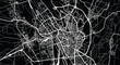 Urban vector city map of Leon, Spain